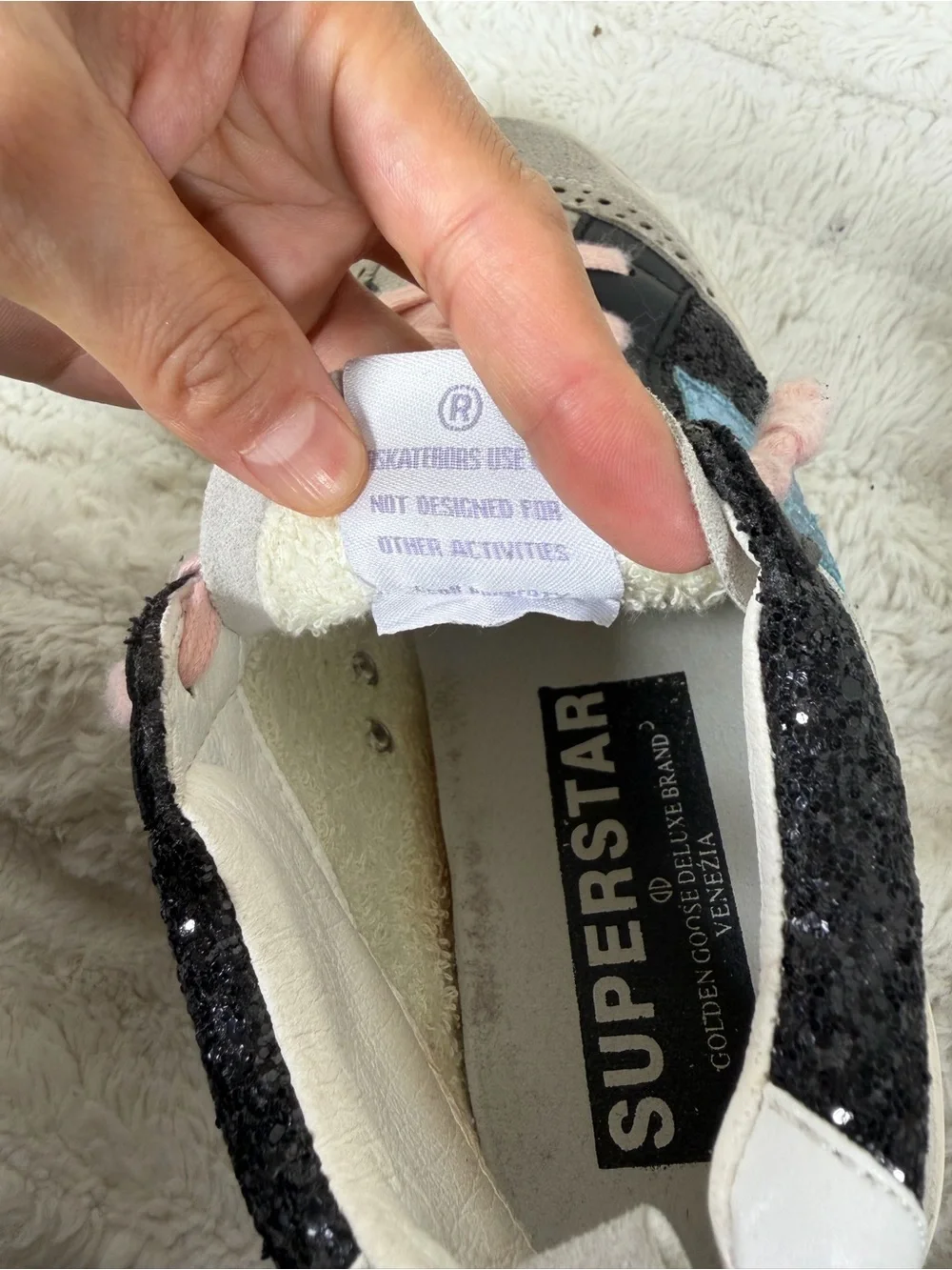 Golden Goose Mid Star 'Black Glitter Iridescent' sneakers Size 36 US 5